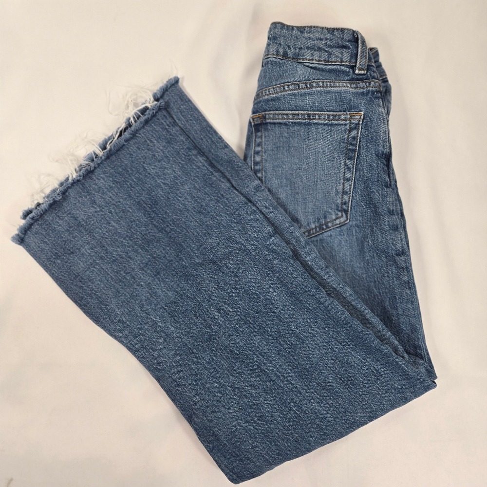 H&M Blue Wide Leg Flare Jeans